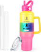40 oz Tumbler with Handle and Straw or Convert to 40 oz Insulated Water Bottle by SYACOT