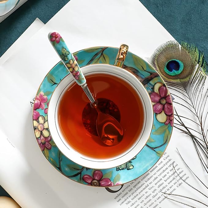 Bone China Blue Bird Tea Cup - Image 7