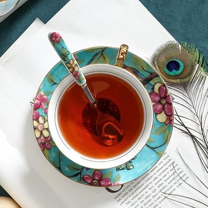Bone China Blue Bird Tea Cup - Image 7
