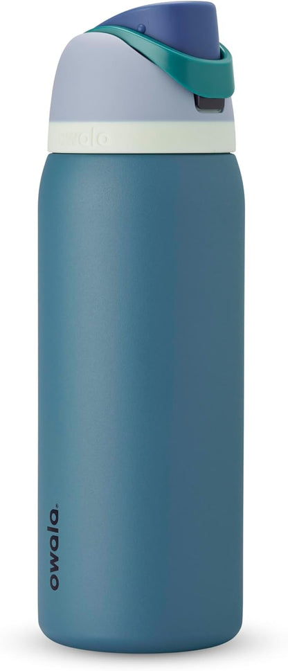 Owala FreeSip Stainless Steel Water Bottle 40 oz Denim by Unknown