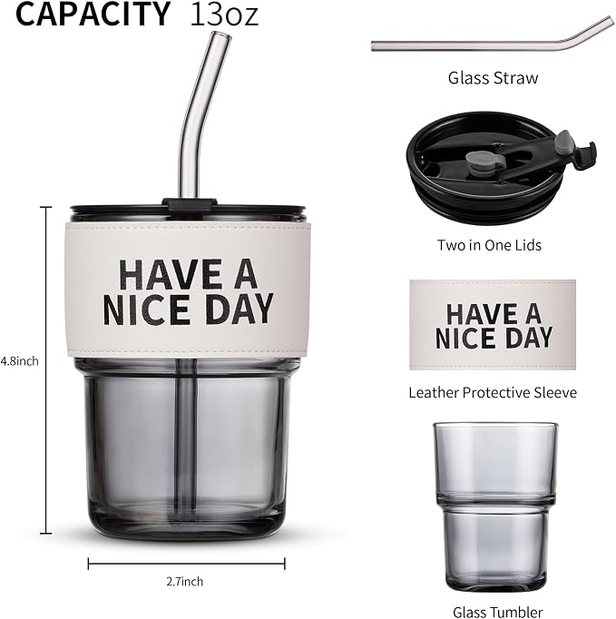 BLUEPOLAR 13oz/400ml Glass Water Tumbler - Image 3