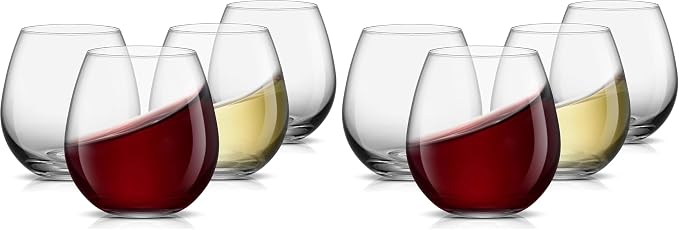 JoyJolt Spirits Stemless Wine Glasses by JoyJolt