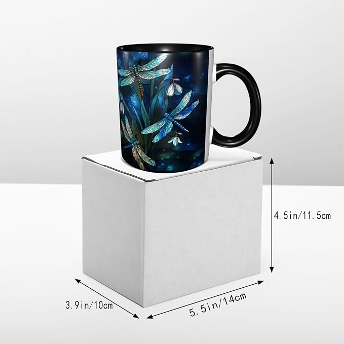 Yrebyou Dragonfly Coffee Mug 11oz Ceramic Cup - Image 5