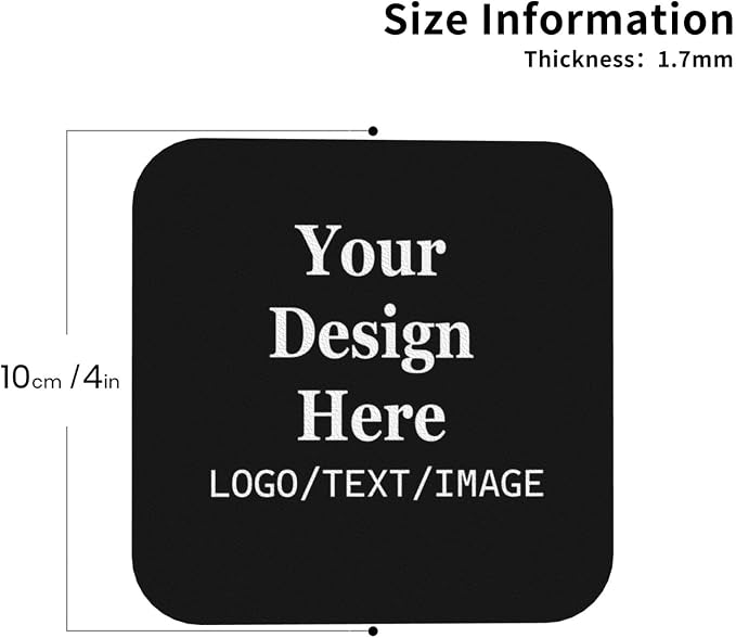 Custom Coasters with Logo Personalized Leather Coasters Bulk | Customized - Image 3