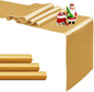 4-Pack Old Gold Satin Table Runner 12 x 108 Inch Long Bright and Smooth Silk by Pufogu