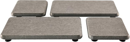 Water Absorbent Stone Tray for Sink, Quick-Drying Diatomite Soap Dish, Modern Home Kitchen & Bathroom, 2pcs 3.15 x 3.15in + 2pcs 6.3 x 3.15in, Grey