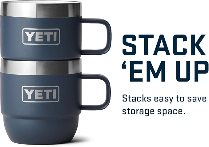 YETI Rambler 6 oz Stackable Mug, Stainless Steel, Vacuum Insulated - Image 6