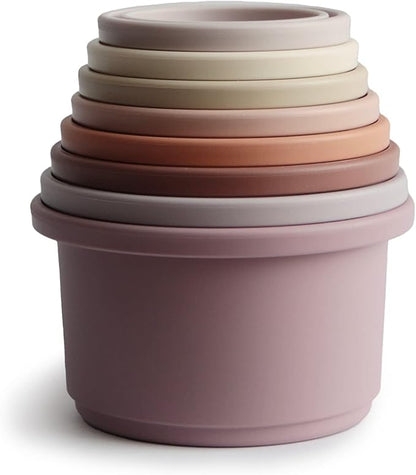 mushie Stacking Cups Toy 8pcs | Made in Denmark - Image 2