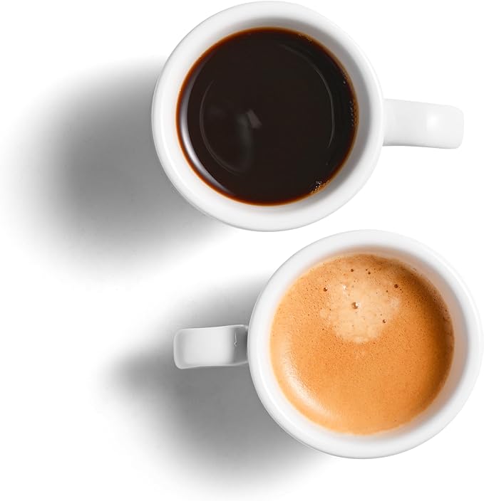 2.5 oz / 75 ml Pure White Ceramic Espresso Cups, Demitasse Espresso Mugs by StylusellaEspressoCups