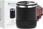 Elemental Recess Lowball Tumbler, 10oz Triple Wall Stainless Steel Cup with Non-Shattered Tritan Lid, Insulated Whiskey Glass, Insulated Coffee Tumbler Mug for Hot & Cold Drinks - Black