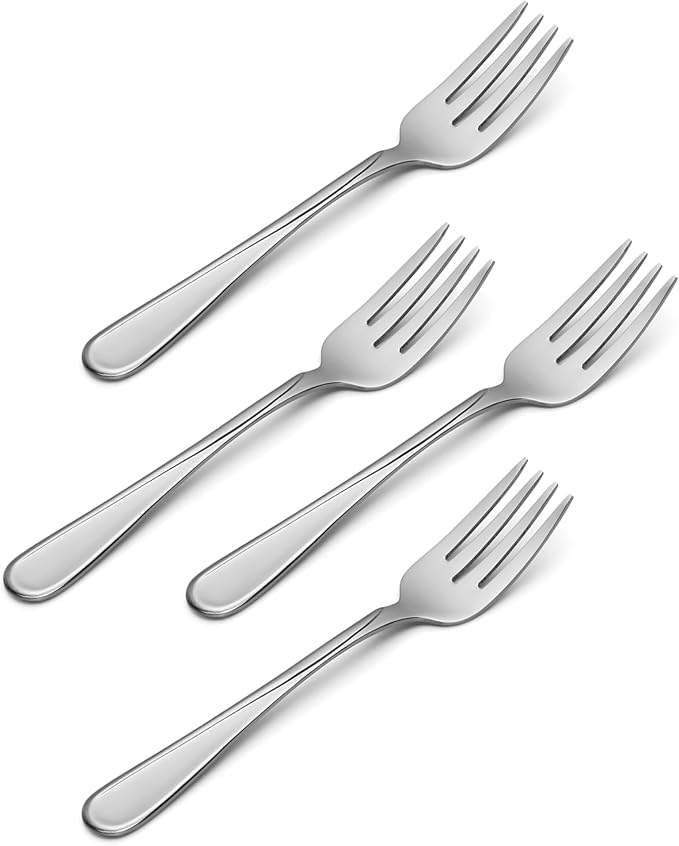 Oneida Silverware Set, Flight Everyday Flatware Salad Forks Set, Service - Image 2