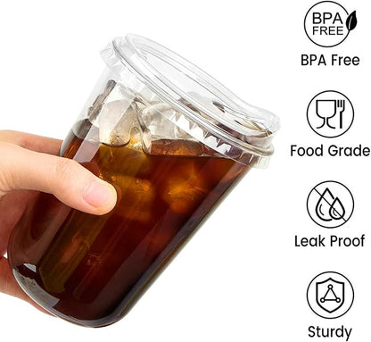 16 oz Clear Plastic Coffee Cups - Image 4