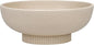 Large Resin Pedestal Decorative Bowl - Modern Handicraft Bowls for Home Decor - Fruit Bowl for Kitchen Counter - Key Bowl for Entryway Table,Artificial Stone Beige