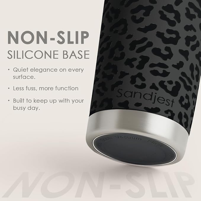 SANDJEST Leopard Print Tumbler 20oz Stainless Steel Insulated, Bow Gifts - Image 4