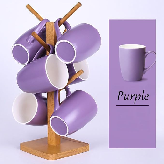Coffee Mugs Set of 6, 12oz Ceramic Coffee Mugs - Image 4