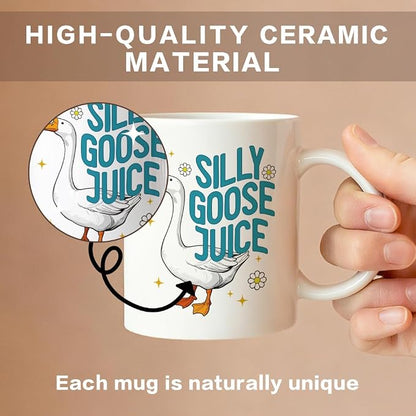 Silly Goose Juice 11 oz Funny Goose Ceramic Coffee Mug | Silly Goose Coffee Cup - Image 3