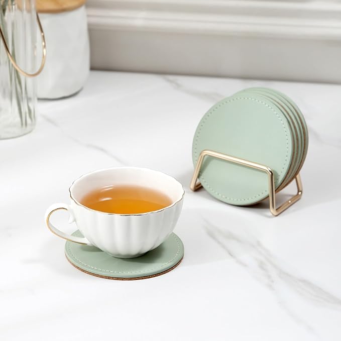 Coasters Set of 6 with Holder - Image 3