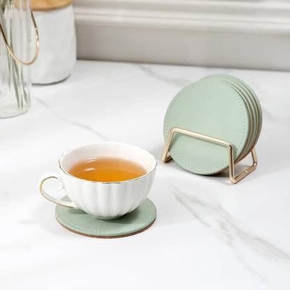 Coasters Set of 6 with Holder - Image 3