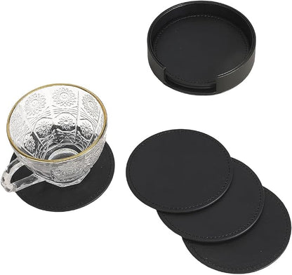 6PCS 4 Inch PU Leather Coasters - Image 7