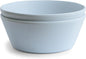 mushie Round Dinnerware Bowls for Kids | Made in Denmark, Set of 2 (Powder Blue)