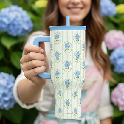 SANDJEST Hydrangea 40oz Tumbler - Image 6