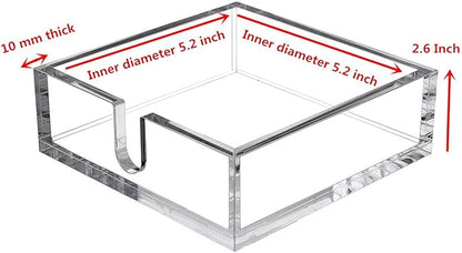 IEEK Acrylic Cocktail Paper Napkin Holder,Decorative Clear Cocktail Napkin Caddy Beverage Napkin holder,Pack of 1