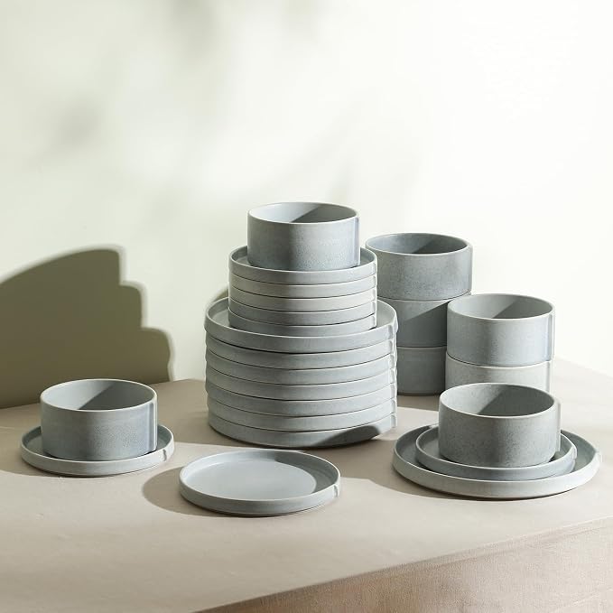 Stone Lain Bao 12-Piece Dinnerware Set Stoneware, Plates and Bowls Set - Image 7