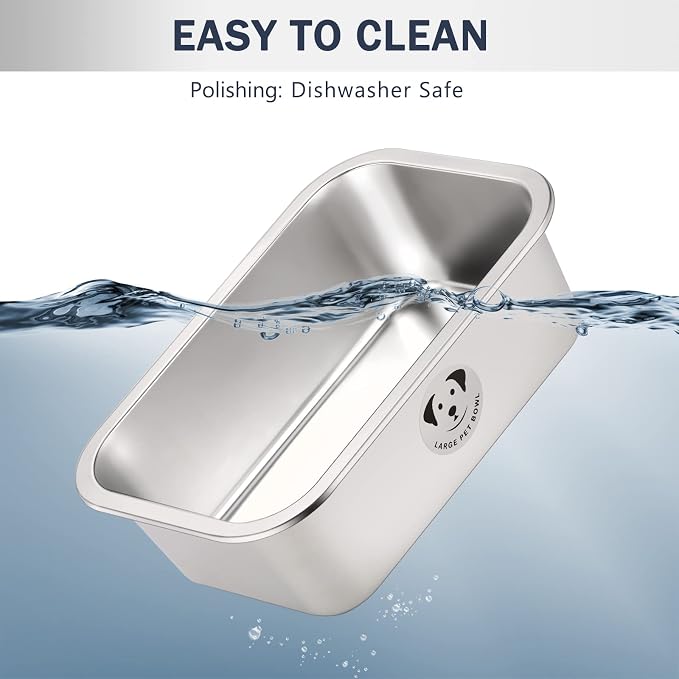 Stainless Steel Dog Bowls for Large Dogs, High Capacity Metal Dog Food Bowls - Image 5