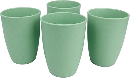 Wheat Straw Cups Set of 4, Drinking Cup Reusable Cups | 12 oz Cup by Soptalles