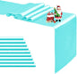 10-Pack Turquoise Satin Table Runner 12 x 108 Inch Long Bright and Smooth Silk by Pufogu