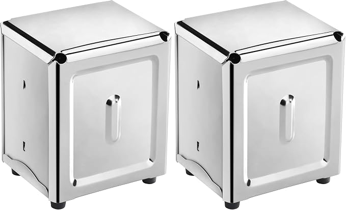New Star Foodservice 24043 Stainless Steel Short Napkin Dispenser, 3.875 by by NewStarFoodservice