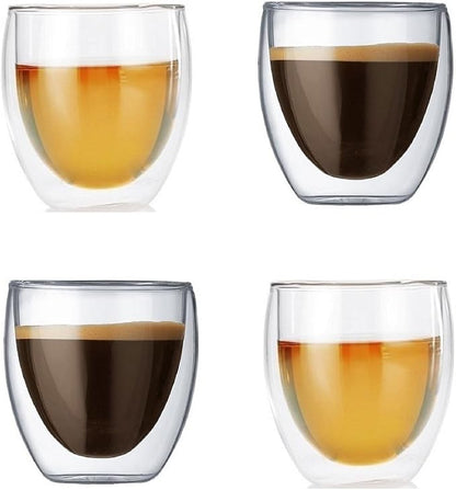 Gmark Espresso Cups Shot Glass 2.7- Ounce Coffee Set of 4 by Gmark