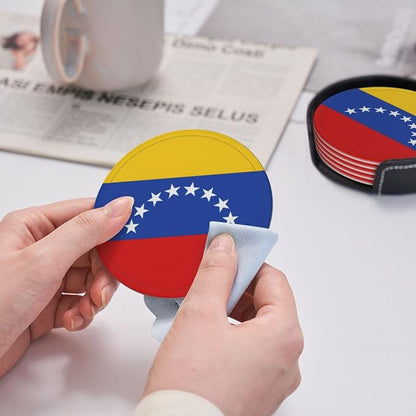 6 Pack Venezuela Flag Leather Coaster - Image 6