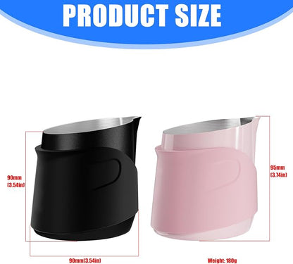 Handleless Milk Frothing Pitcher Stainless Steel Steamer Cup - Image 8