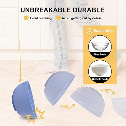 Rubtlamp Wheat Straw Plates and Bowls sets, Reusable Plastic Plate Set - Image 6