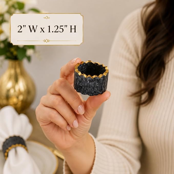 Epoxy Resin Napkin Rings Set of 6 - Image 4