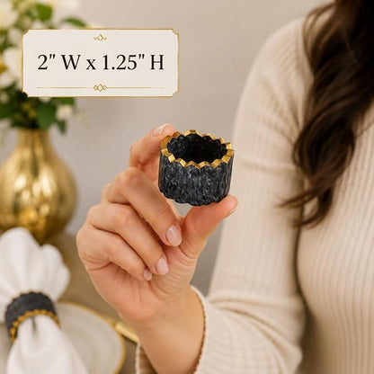 Epoxy Resin Napkin Rings Set of 6 - Image 4