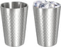 uxcell 2 Pcs Stainless Steel Cups, 12oz/350ml Metal Cups Diamond Textured by uxcell