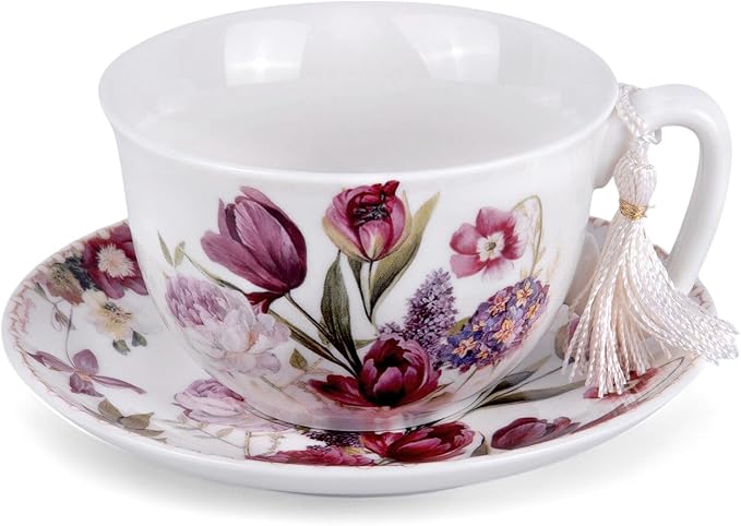 STP GOODS Bone China Tea/Coffee Cup and Saucer in Gift Box Fine Bone China - Image 4