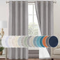 Linen Textured 100% Blackout Curtains for Bedroom/Living Room Energy Saving Window Treatment Curtain Drapes, Burlap Fabric with White Thermal Insulated Liner (2 Panels, 52 x 96 Inch, Light Grey)