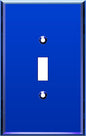 LIDER Toggle Switch Acrylic Wall Plate, Mirrored Light Switch Plate, Plexiglass Switch Cover, Mirror-like Reflective Finish, Modern Upgrade, Oversized 1-Gang 5.25" x 3.44", Blue