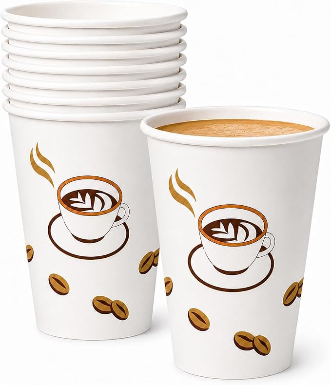 King Zak 20 oz Paper Hot Cups, Rolled Rim, To-Go Cups, Hot Coffee, Tea and Cocoa by KingZak