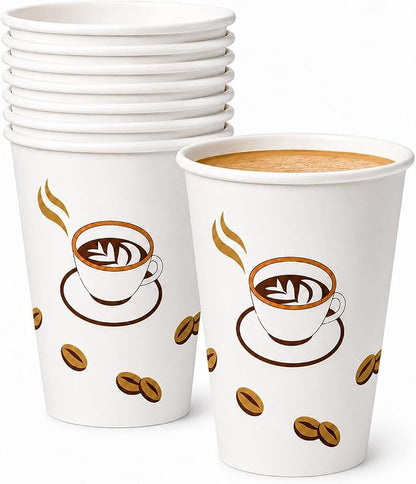 King Zak 20 oz Paper Hot Cups, Rolled Rim, To-Go Cups, Hot Coffee, Tea and Cocoa by KingZak
