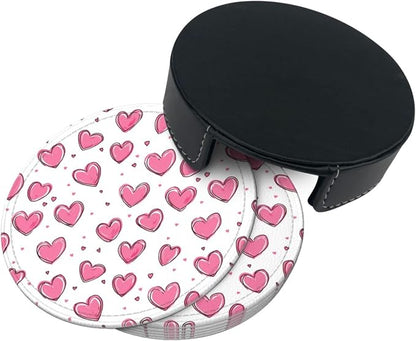 Valentines Day Pink Heart Coasters - Image 7