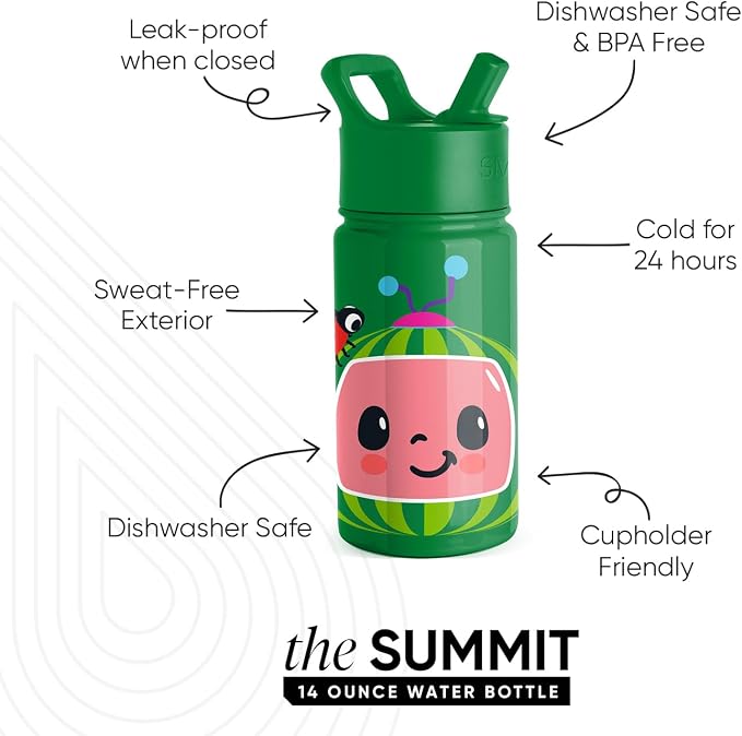 Simple Modern CoComelon Kids Water Bottle & Toddler Cup | 14oz | Insulated - Image 2