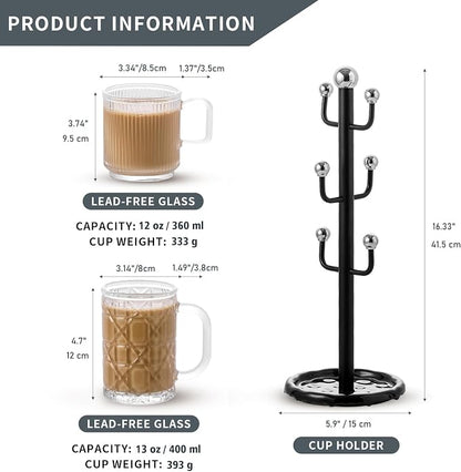 6 High-End Glass Coffee Mugs - Image 4