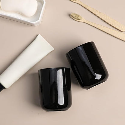 Gaolinci 2 Pcs Simple Solid Color Ceramic Mouthwash Cups, Bathroom Brushing Cup - Image 6