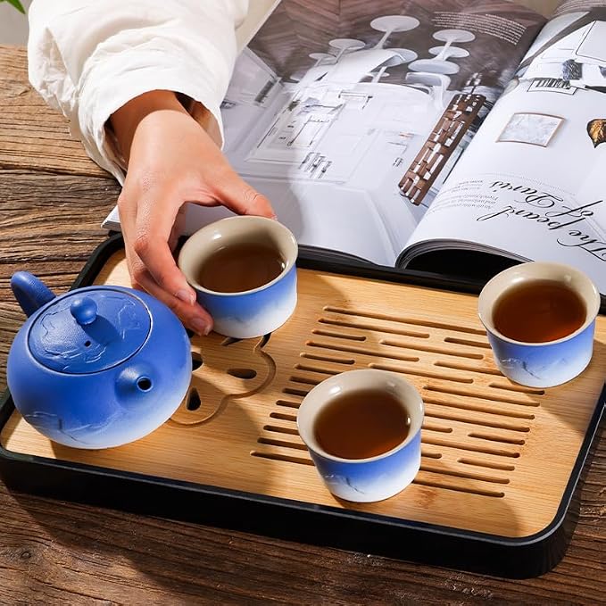 LURRIER Gongfu tea sets, Portable Ceramic TeaSet, Asian Tea sets - Image 3