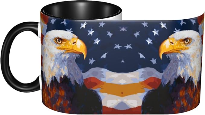 Yrebyou Eagle USA Flag Coffee Mug 11oz Ceramic Cup - Image 3