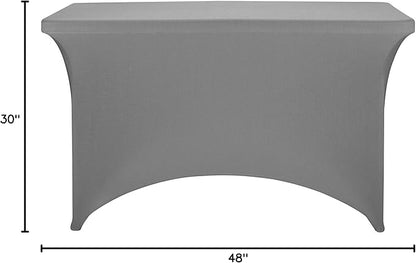 LZY Spandex Fitted Stretch Table Cover for 4ft or 6ft or 8ft Folding Table, Rectangular Cocktail Tablecloth, Perfect for Party or Banquet